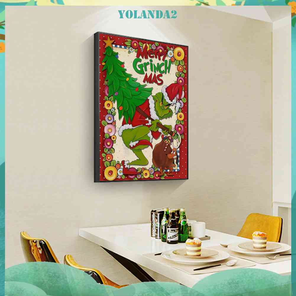 Tranh Đính Đá Kim Cương Toàn Bộ 5D DIY Chủ Đề Giáng Sinh