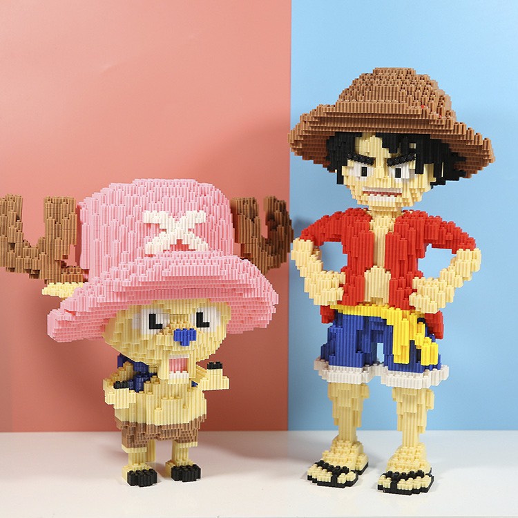 Đồ chơi mô hình lắp ráp nhân vật One Piece Luffy, Zoro, Chopper  3D cỡ lớn 42 - 74 cm Siêu Đẹp [ Tặng Búa ]