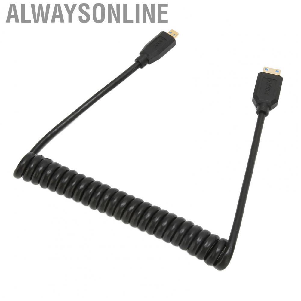 Alwaysonline Micro to Mini HD Multimedia Interface Cable 8K Cord for TV Monitors Projectors hot sale