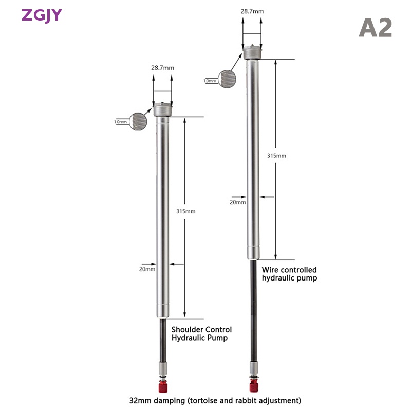 Phuộc Giảm Xóc 32 / 34mm Bằng Hợp Kim Thép Cho Xe Đạp Điều Khiển Từ Xa Mới