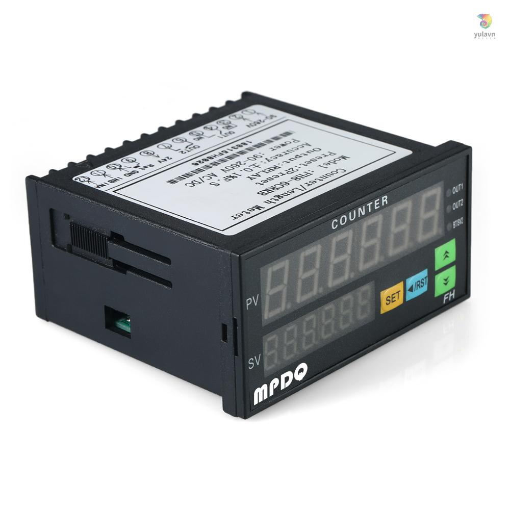 Đồng Hồ Đo Điện Tử Đa Năng 90~265V AC / DC Với 2 Rơ Le Và Xung PNP NPN