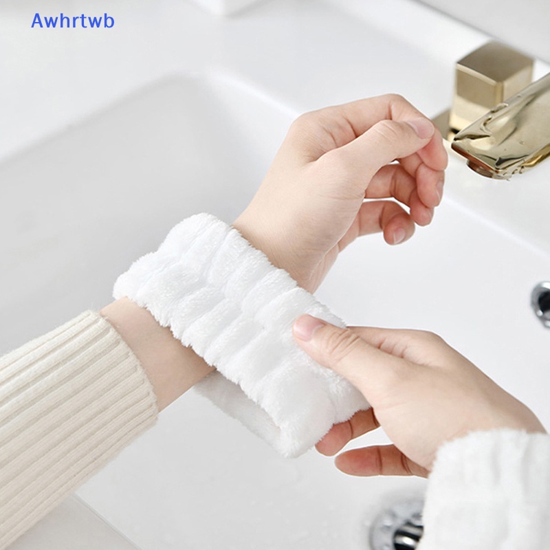 1 Cặp Băng Đeo Cổ Tay Thấm Hút Mồ Hôi Linh Hoạt Có Thể Tái Sử Dụng Cho Rửa Mặt Mới