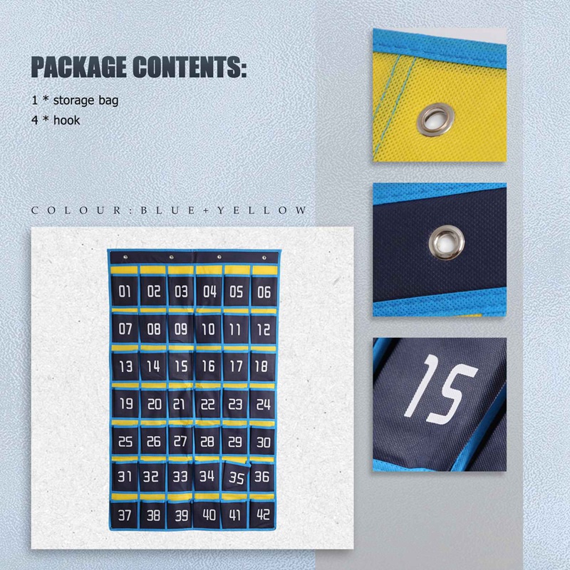 Biểu đồ túi Điện thoại di động Treo tổ chức Túi lưu trữ treo cho người giữ máy tính lớp học
