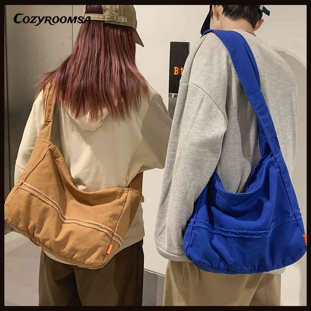 Túi Đeo Chéo Canvas Mềm Mại Thời Trang Cho Thanh Thiếu Niên