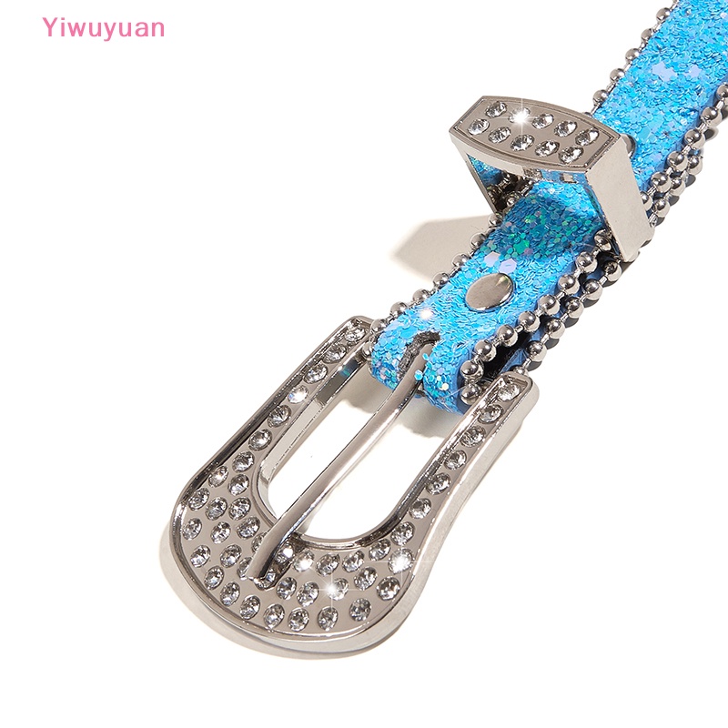 Thắt Lưng Da PU Đính Đá Phong Cách Cao Bồi Phương Tây Y2K Dành Cho Nữ