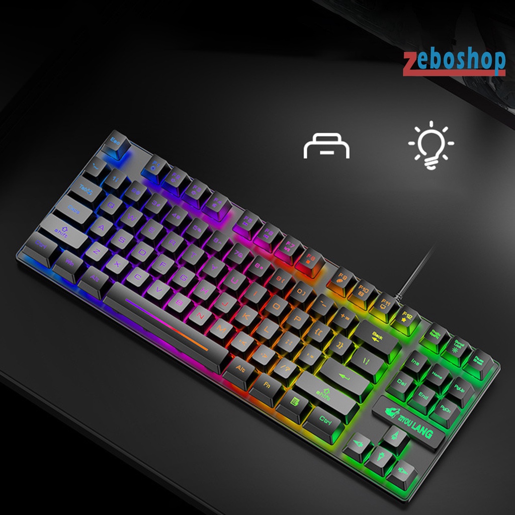 Bàn Phím Cơ K16 87 Phím Chống Nước Có Dây Màu Sắc RGB Dành Cho Máy Tính Notebook