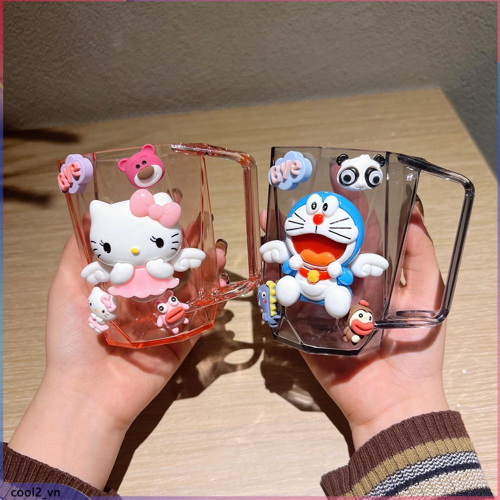Cốc Đánh Răng Cho Trẻ Em Bộ Kem Đánh Răng Rửa Miệng Hoạt Hình Hello Kitty Doraemon Mickey Minnie Dễ Thương Xi Lanh Đánh Răng (Cool2.vn)