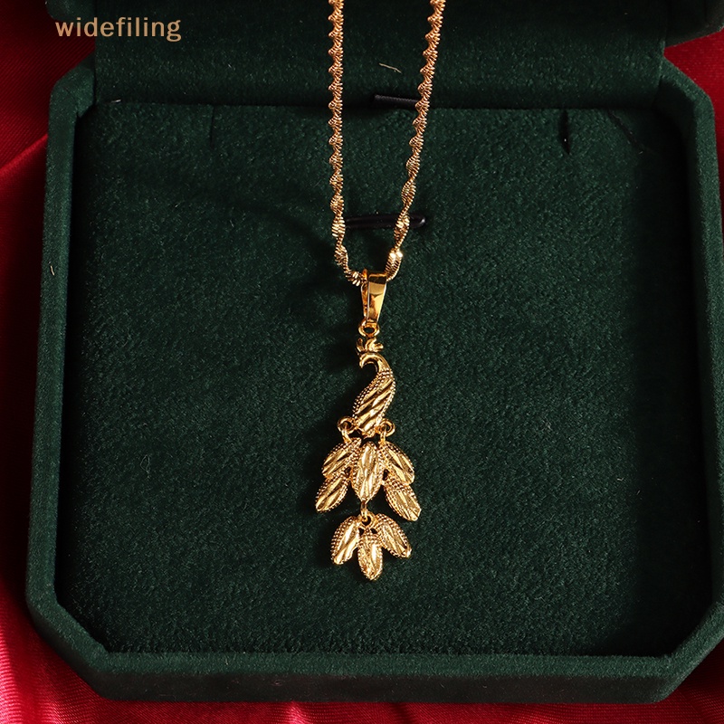 Vòng cổ Mạ Vàng Mặt Hình Chim Công Đính Đá Lấp Lánh Cho Nữ