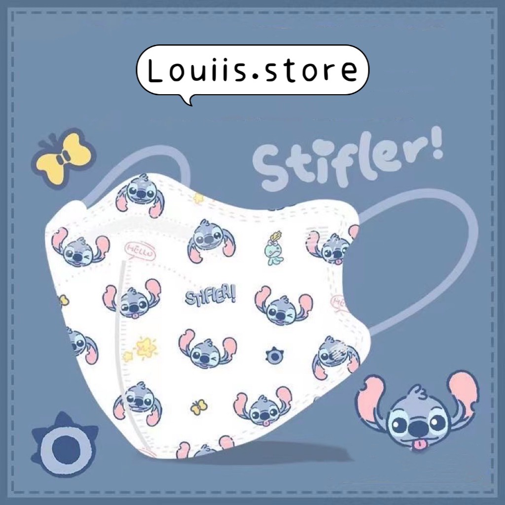 Khẩu trang in hình dễ thương người lớn Louiis.store