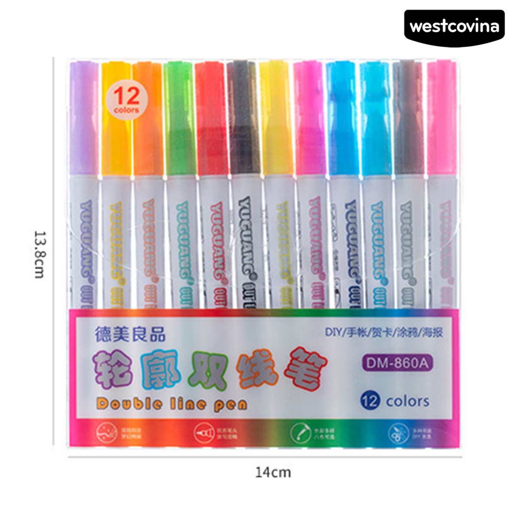 [COD]♪1 Bộ Bút Đánh Dấu Màu Sắc Tươi Sáng Không Mùi Thoải Mái DIY