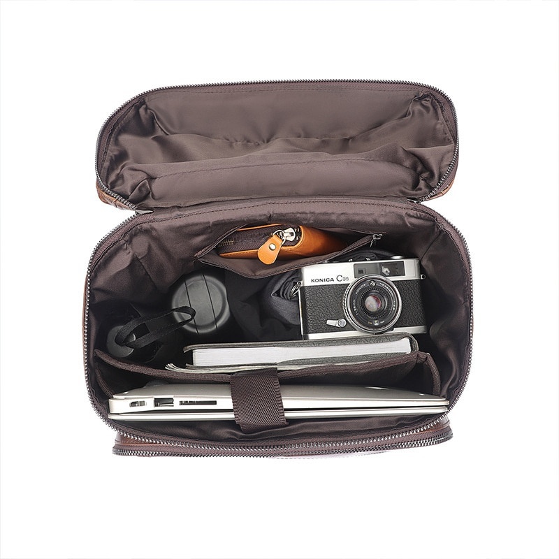 Ba lô nam DA BÒ THẠT CAO CẤP đựng laptop 15.6 Inch Chống Nước BEE GEE