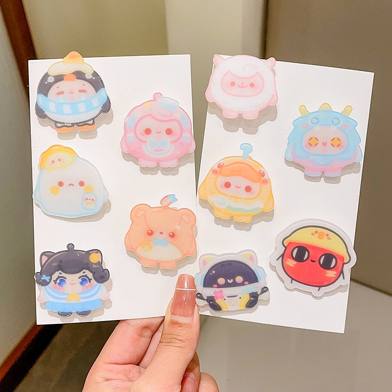 Set 5 Ghim Cài Áo Họa Tiết Hoạt Hình Đáng Yêu