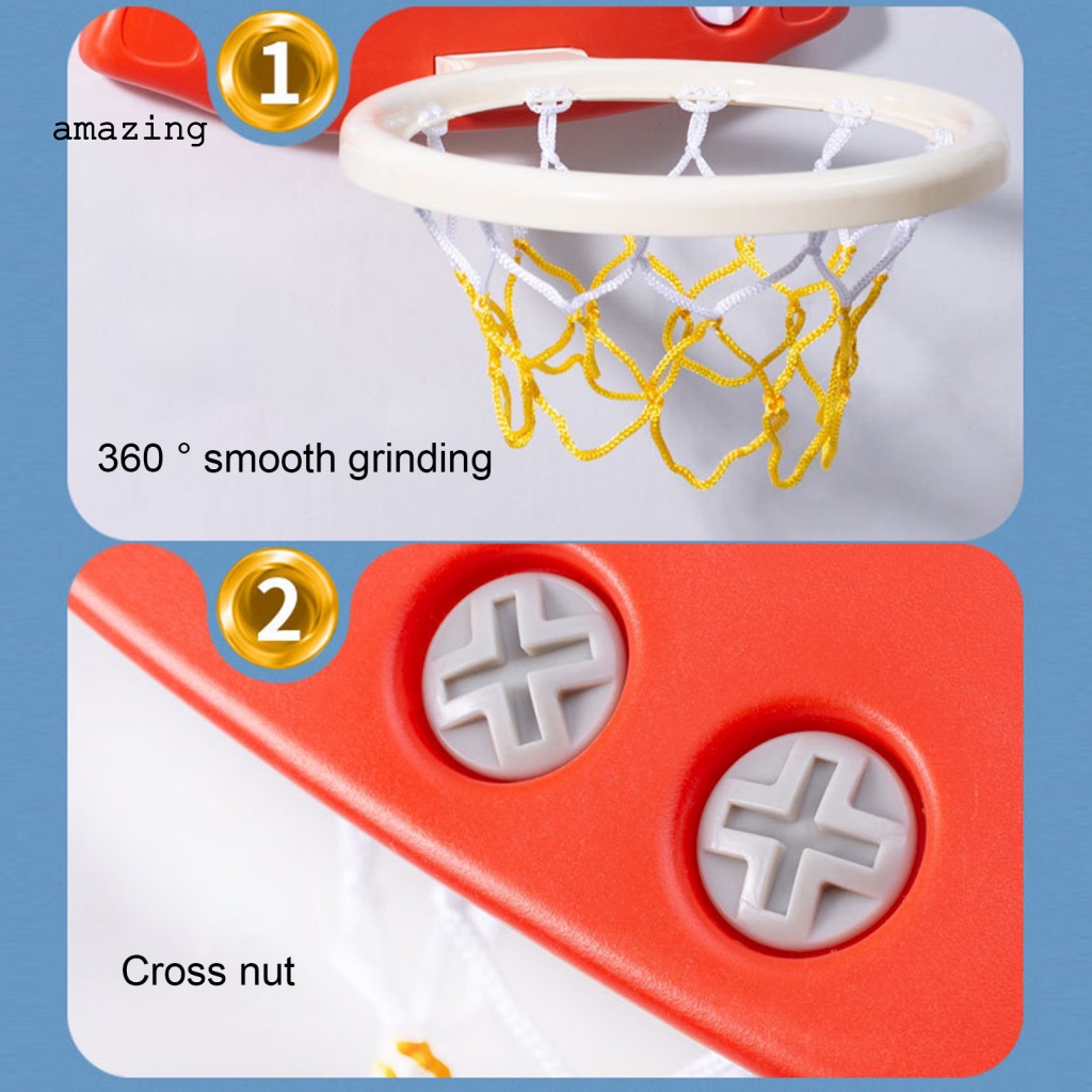 Bộ Vòng Chơi Bóng Rổ Trong Nhà Chống Ăn Mòn Thiết Kế Gấp Gọn Linh Hoạt Cho Bé