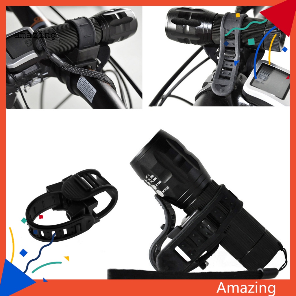 Giá Đỡ Đèn Pin LED Xe Đạp Có Dây Đeo Tiện Dụng