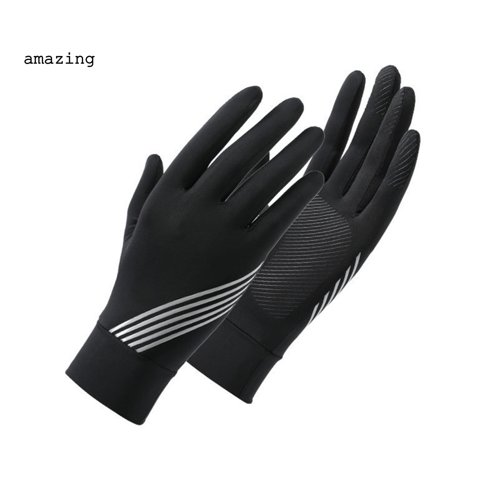 1 Đôi Găng Tay Chống Nắng Chống Mòn Bằng Lụa Lạnh Mỏng