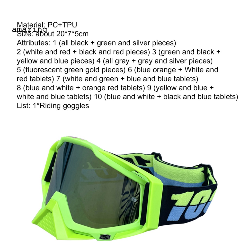 Kính Gắn Nón Bảo Hiểm Xe Máy Chống Tia UV Siêu Nhẹ Kèm Dây Đeo Co Giãn Tiện Dụng