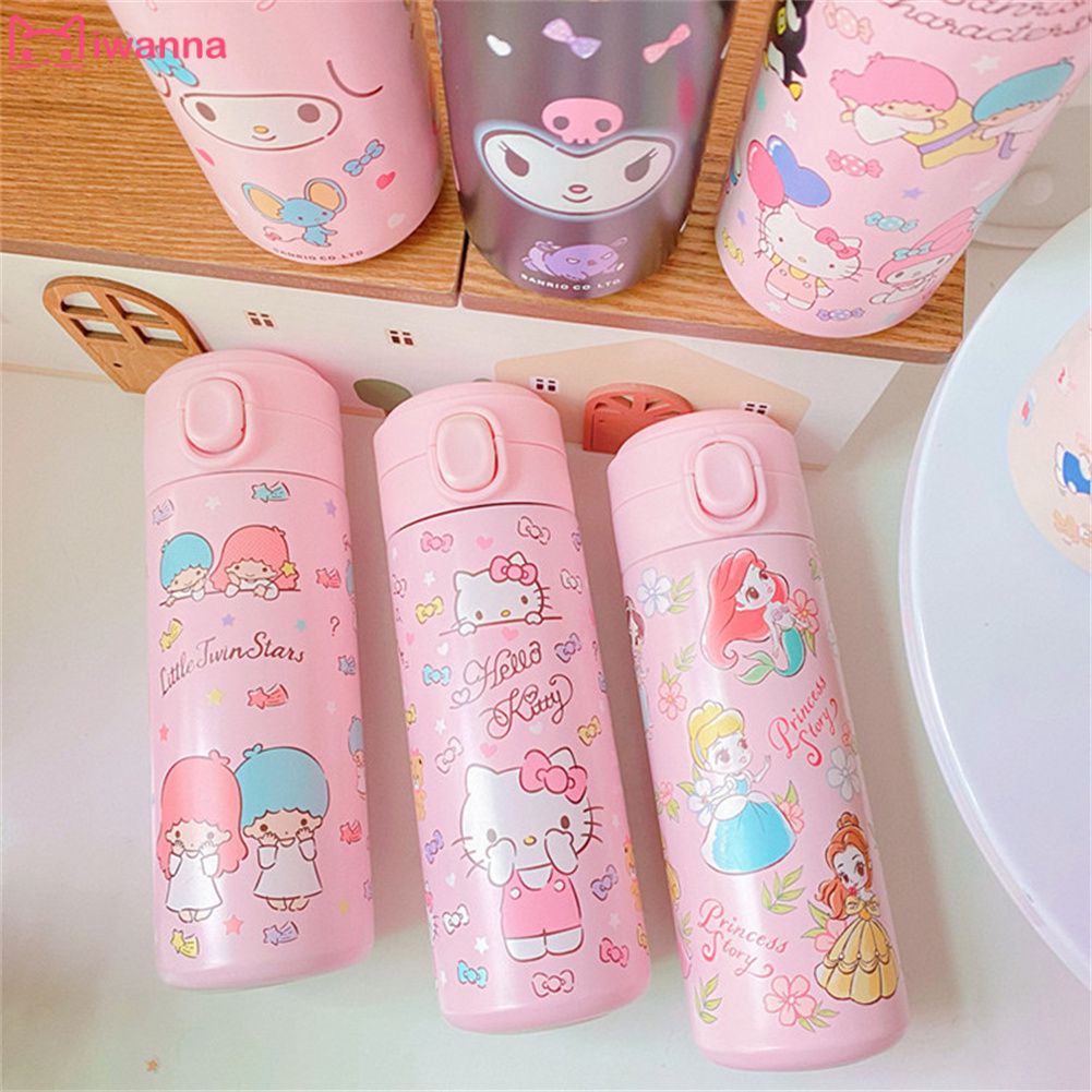 Bình Giữ Nhiệt Bằng Thép Không Gỉ 420Ml Cốc Có Nắp Dung Tích Lớn Hình Trái Tim Cô Gái Nhật Bản Cốc Chân Không VN