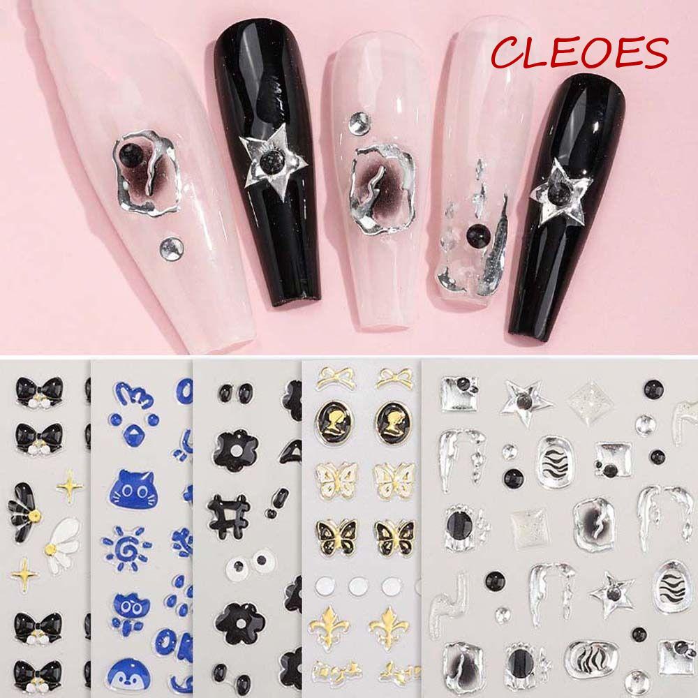 Miếng Dán Trang Trí Móng Tay Họa Tiết Hoạt Hình 5D Độc Đáo