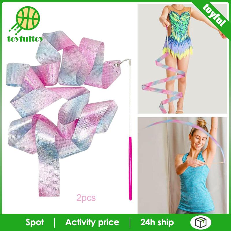 Dây Ruy Băng Lấp Lánh Dài 2M Dùng Tập Thể Dục Nhịp Điệu Cho Người Lớn Và Trẻ Em