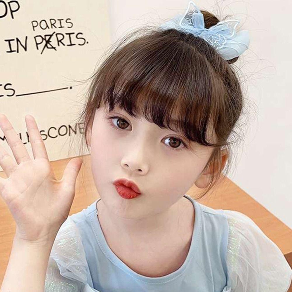 ANEMONE Kẹp Tóc Nơ Thêu Họa Tiết Bằng Hợp Kim Thời Trang Xinh Xắn Cho Bé Gái