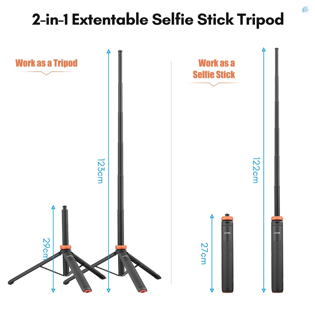 Gậy Selfie Thể Thao Max... smartwatchinone UURIG TP-03 Ốc Vít 122cm Dài 1 / 4 Inch Chuyên Dụng Cho Máy Ảnh / Điện Thoại Thông Minh