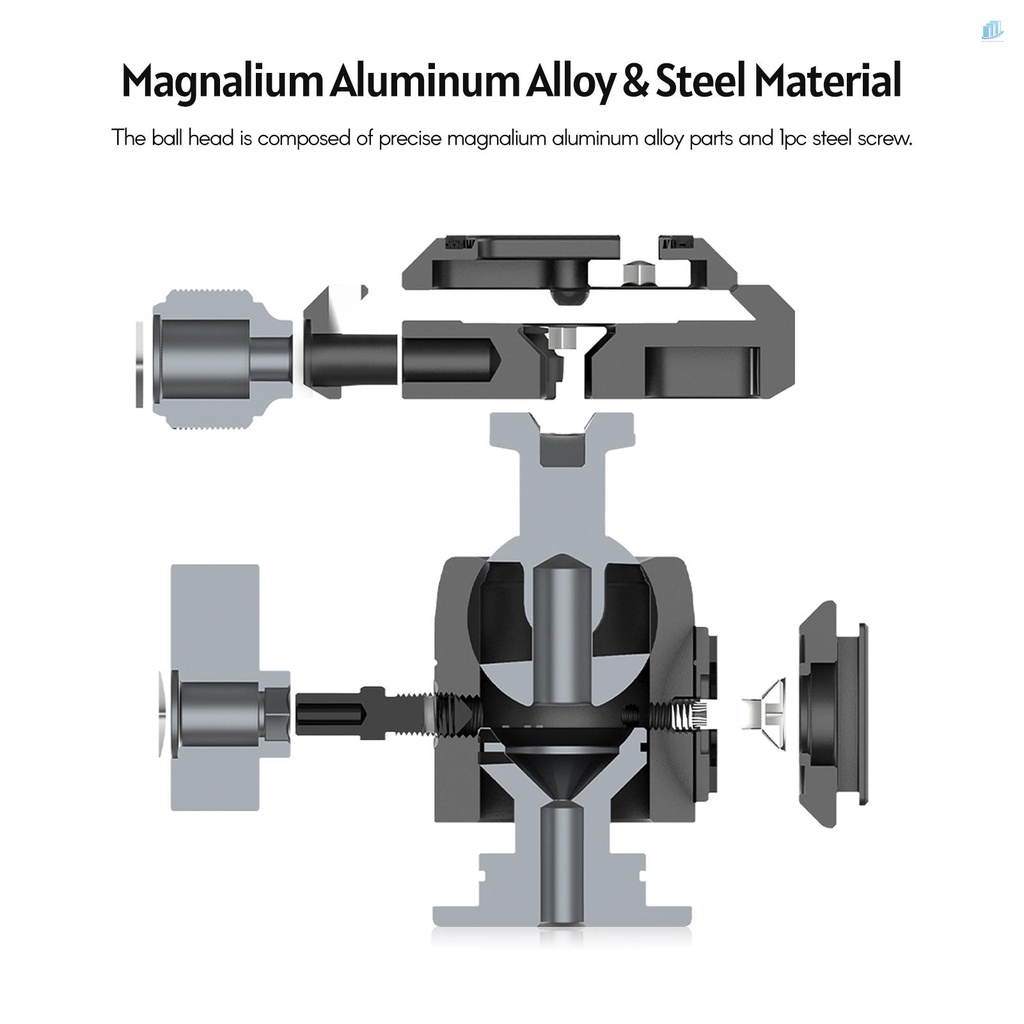 Đầu Bi Thông Minhwatchinone Ulanzi U-80L Arca Swiss 1 / 4 Inch Tháo Gỡ Nhanh Cho Máy Ảnh DSLR Tải Trọng 10kg 10kg Chất Lượng Cao