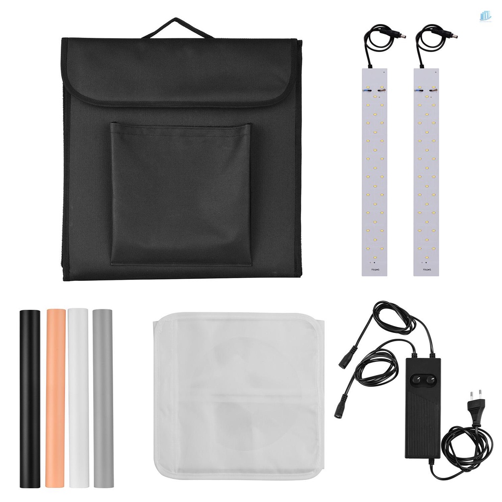 ANDOER Hộp Đèn LED Chụp Ảnh Di Động 4 Màu 16inch / 40cm Có Thể Xếp Gọn Với Phích Cắm EU