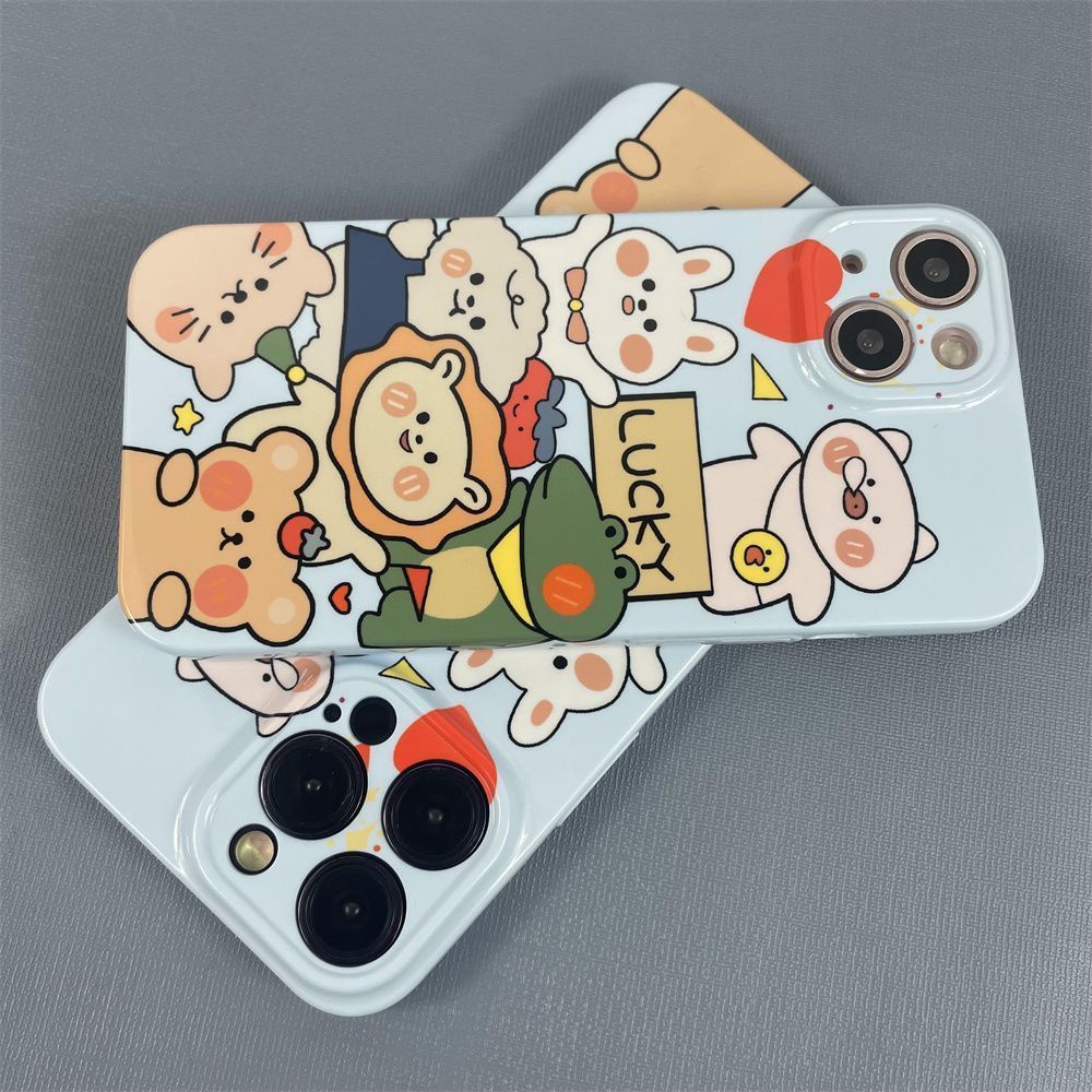 Ốp Điện Thoại Cứng Họa Tiết Hoạt Hình Dâu Tây Dễ Thương Cho Iphone11 xsmax 12 / 14pxr / Film TWZD 11