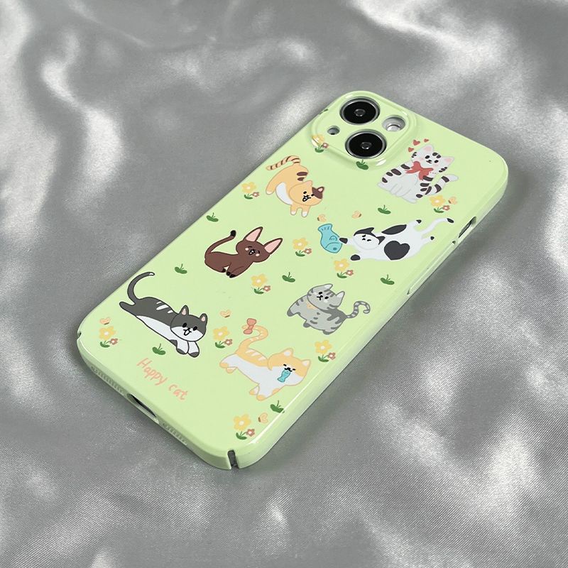Ốp Điện Thoại Cứng Họa Tiết Chó Mèo Dễ Thương Cho Iphone 1213 promax 14 xs8 7 xr11 BYX1