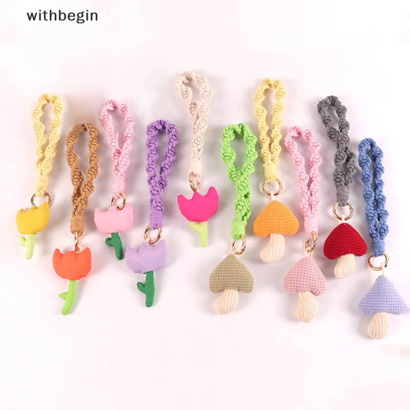 Vòng Đeo Tay / Móc Khóa / Túi Xách Bằng Vải Họa Tiết Hoa Tulip Phong Cách Hàn Quốc Thời Trang Cho Nữ