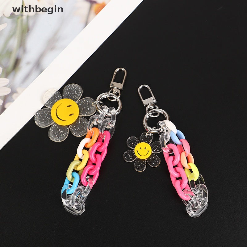 1 Móc Khóa Hình Hoa Hướng Dương Nhiều Màu Dễ Thương