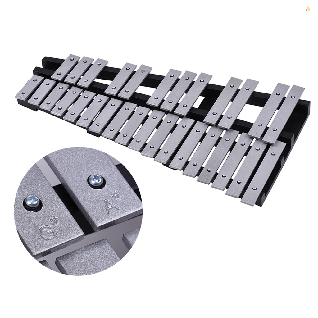 Bộ Nhạc Cụ Glockenspiel Xylophone 30 Note Khung Nhôm Gấp Gọn Được Kèm Túi Đựng