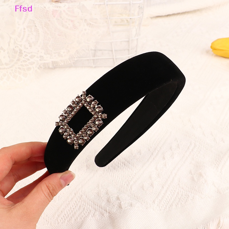 {Ffsd} Băng Đô Cài Tóc Bằng Nhung Đính Kim Cương Giả Tối Giản Rửa Mặt Cho Nữ * Bán Chạy