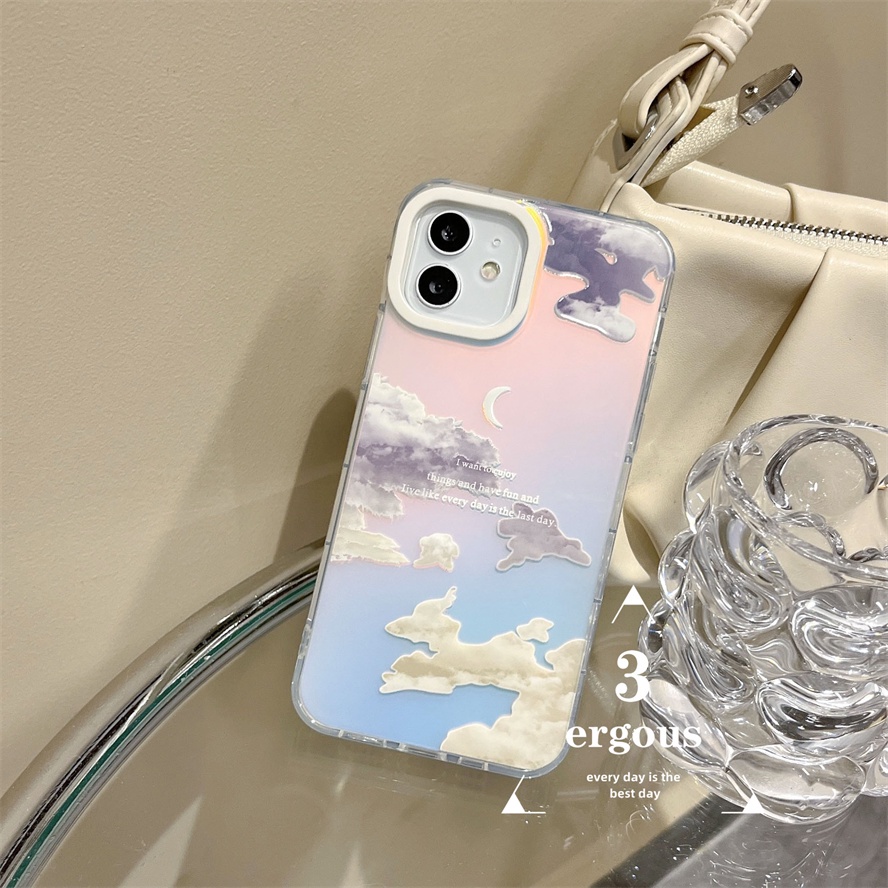 Ốp Điện Thoại Mềm Chống Sốc Màu Gradient Cho IPhone 14 13 12 11 Pro Max SE2020 X XR Xs Max 7 8 Plus