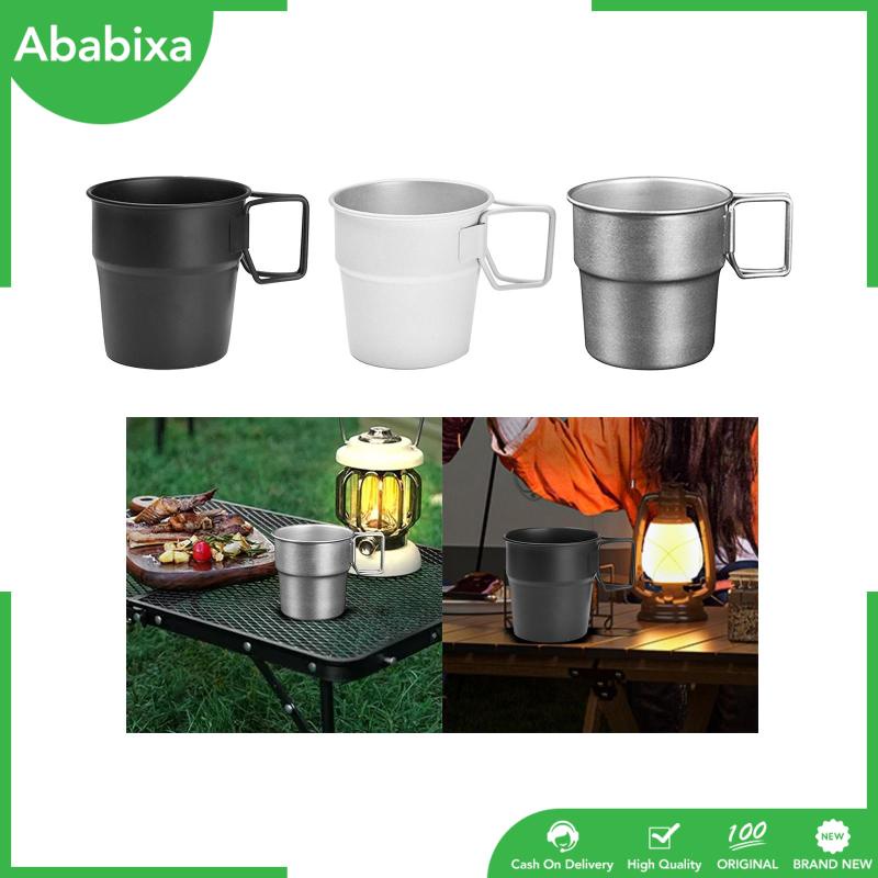 Cốc Uống Nước 300ml Bằng Thép Không Gỉ Có Thể Xếp Chồng Lên Nhau Tiện Dụng Mang Theo Du Lịch Cắm Trại