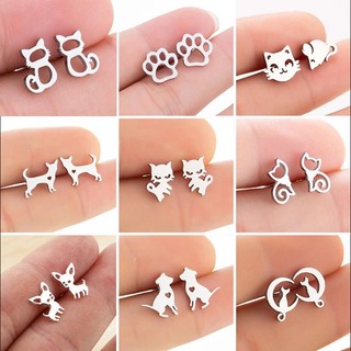 Khuyên Tai Hình Thú Cưng Nhỏ Xinh Bằng Thép Không Gỉ Dễ Thương