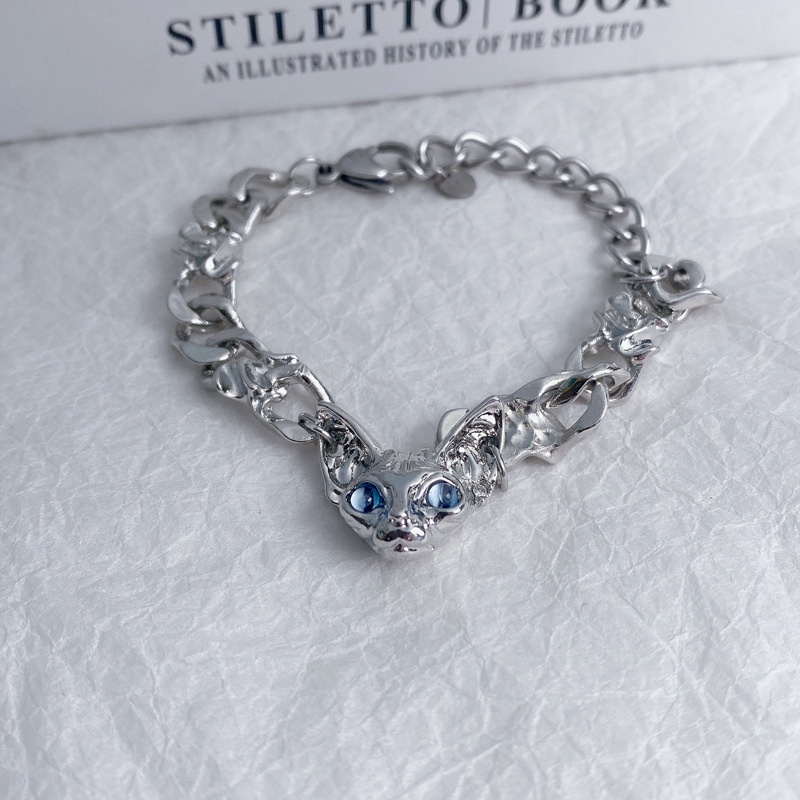 Vòng Đeo Tay Hình Mèo Phong Cách Hip hop Thời Trang