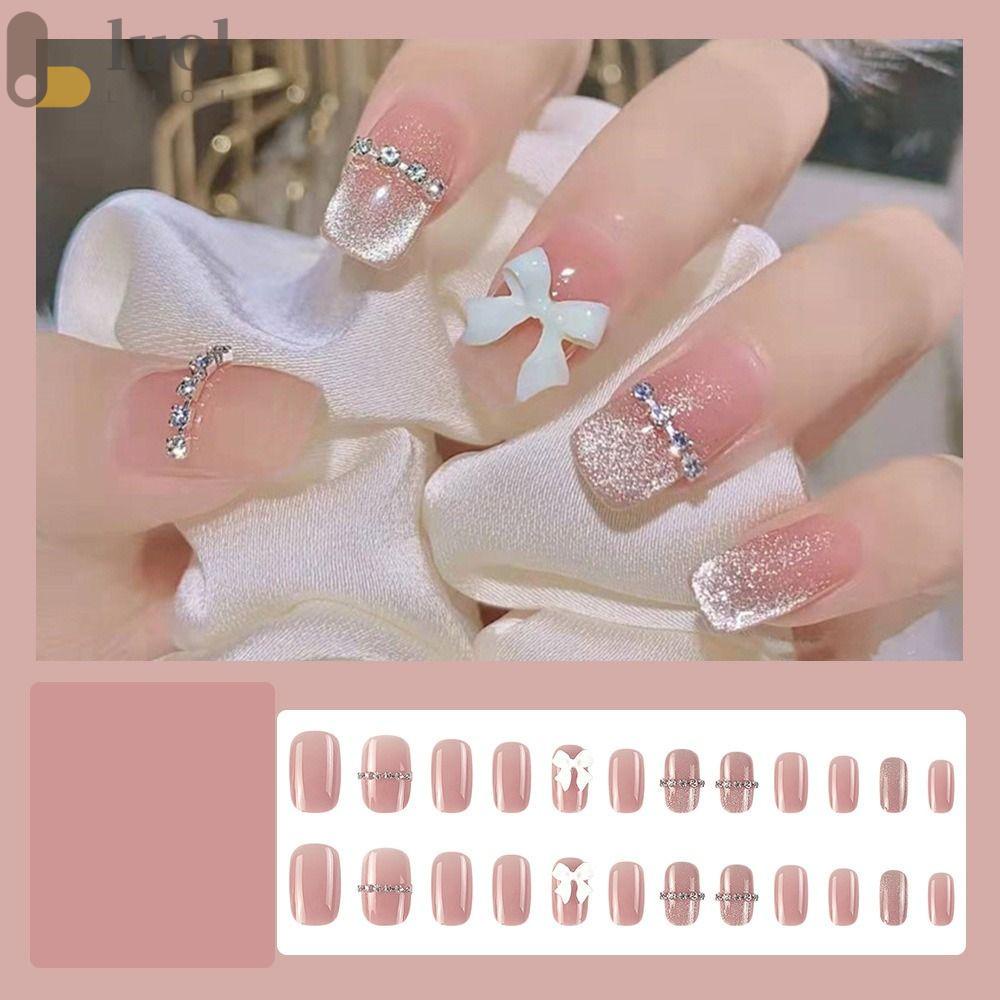 Móng Tay Giả Che Phủ Toàn Diện Tháo Rời Được Hình Mắt Mèo Kiểu Pháp