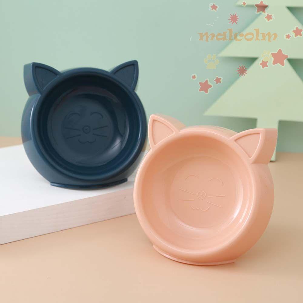 Tô Đựng Thức Ăn Cho Thú Cưng Màu Trơn Hình Mặt Mèo Dễ Thương
