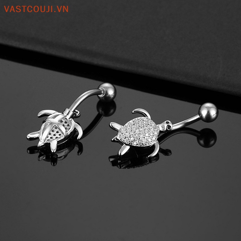 Khuyên Rốn Hình Rùa Biển Đính Đá Pha Lê Gợi Cảm Cho Nữ