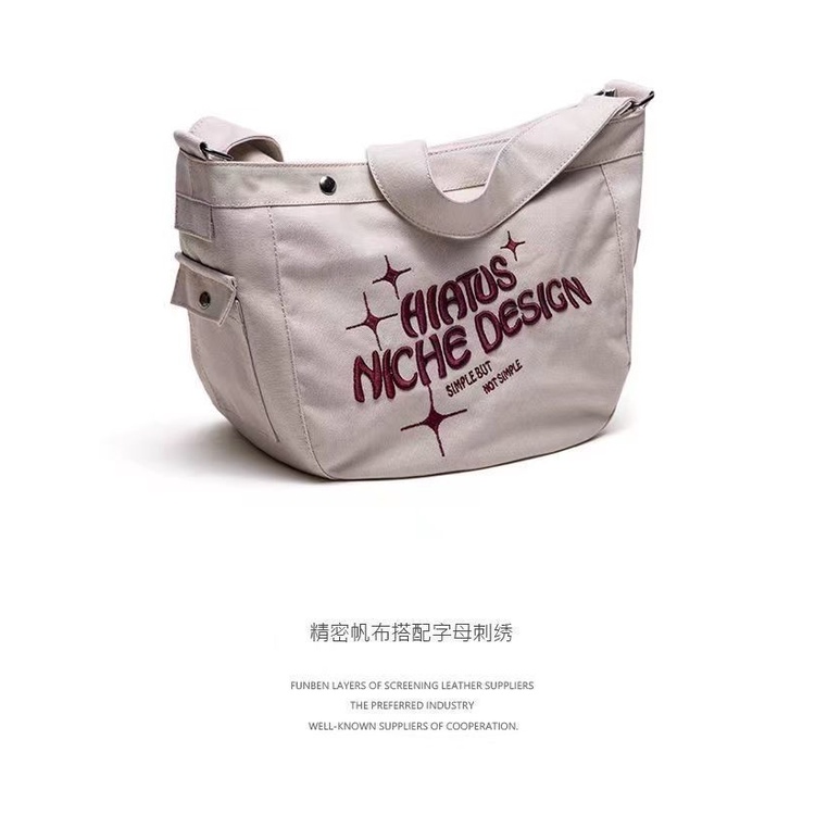 Túi Xách Canvas Cỡ Lớn 40X Thêu Họa Tiết Phong Cách Retro