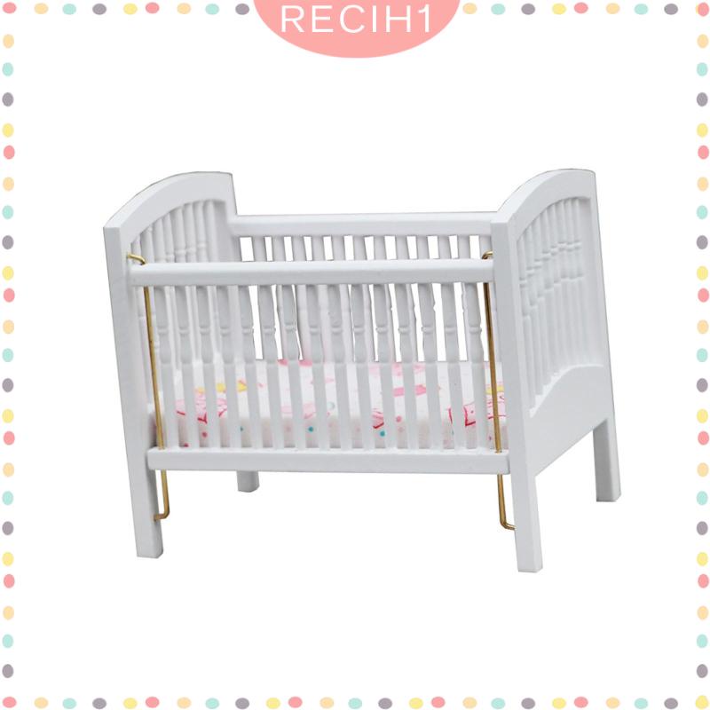 Mô Hình Nôi Em Bé Bằng Gỗ Tỉ Lệ 1: 12 Trang Trí Nhà Búp Bê