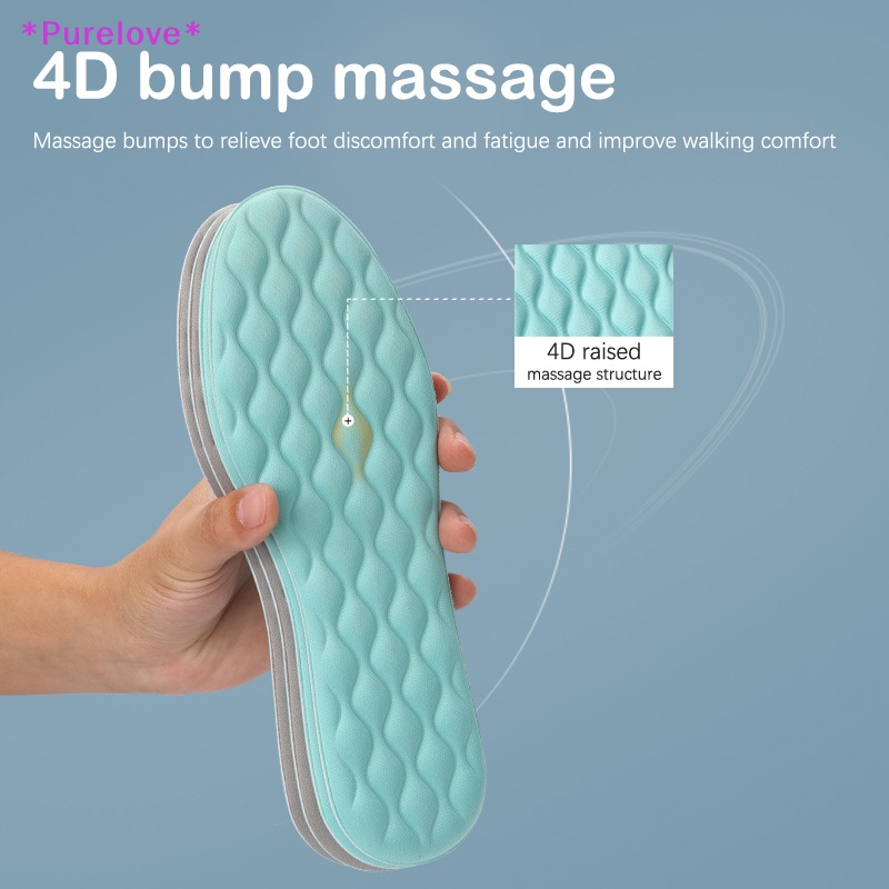 1 Cặp Đế Lót Giày Thể Thao Bằng Cao Su Siêu Mềm Thoáng Mát Thấm Hút Mồ Hôi Tiện Dụng Mới