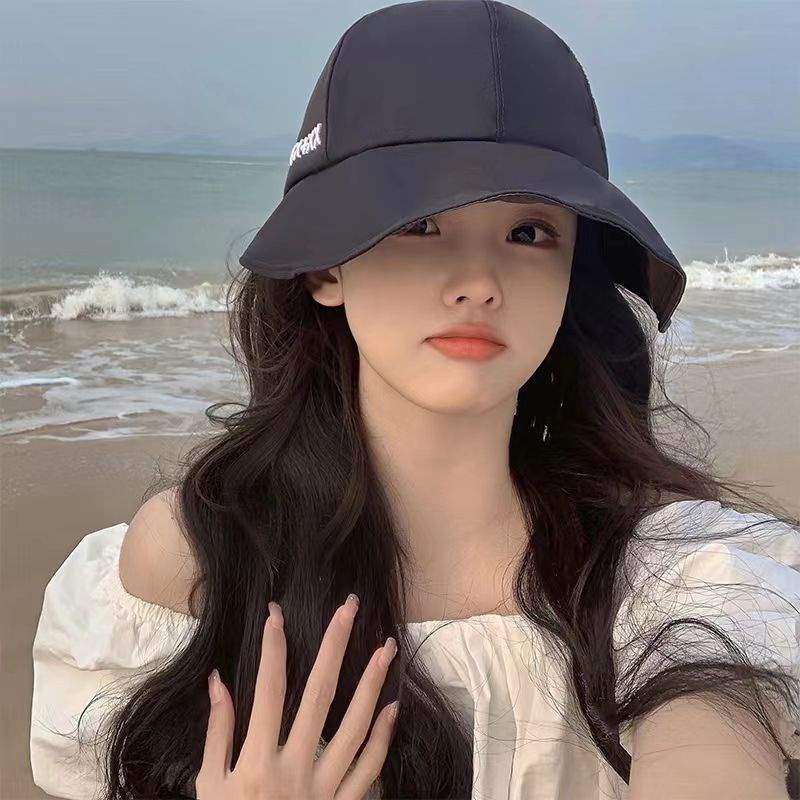 Mũ Chống Nắng Nữ Rộng Vành Hàn Quốc Chống Tia Cực Tím Cao Cấp Thời Trang Mũ Lưỡi Trai đuôi Ngựa Cao HZFAC0174