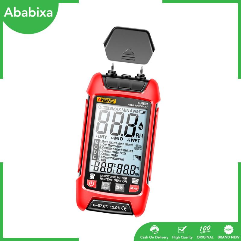 Máy Đo Độ Ẩm / Nhiệt Độ Kỹ Thuật Số Gn601 Màn Hình LCD Chuyên Dụng Cho Sàn Gỗ Cứng