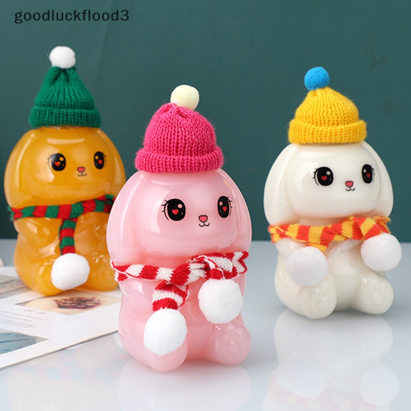 Bình Nước Uống Trà Sữa Dùng Một Lần Hình Thỏ Hoạt Hình Dễ Thương