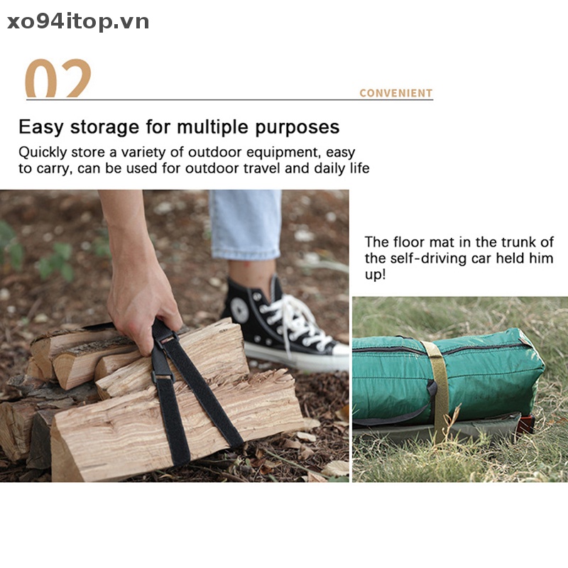 Set 4 Dây Đai Cố Định Hành Lý Có Thể Điều Chỉnh Tiện Dụng Khi Đi Cắm Trại