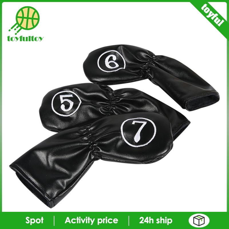 Set 10 Vỏ Bọc Gậy Đánh Golf Thêu Họa Tiết Độc Đáo