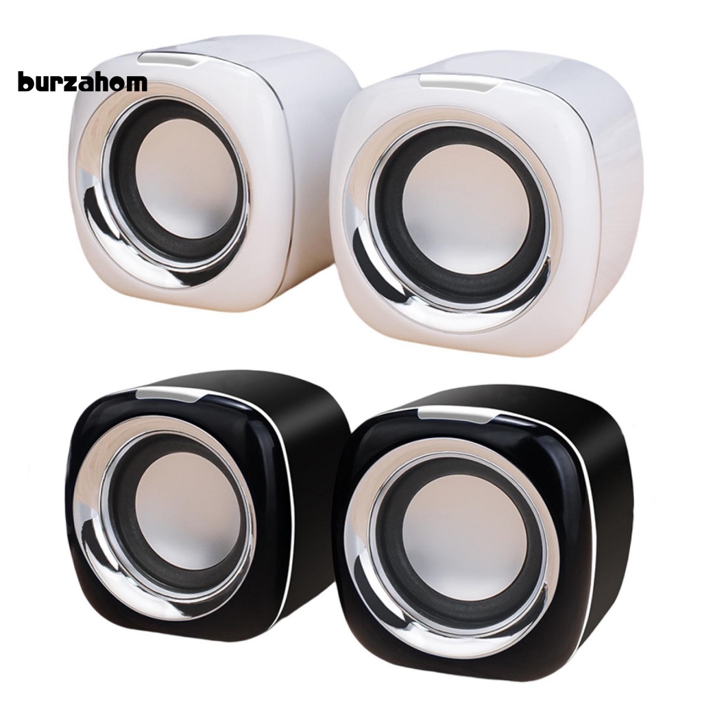Set 2 Loa Âm Thanh Subwoofer Có Nút Điều Chỉnh Âm Lượng Cho Laptop Máy Tính Để Bàn