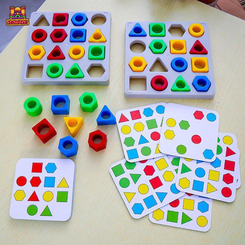 Predolo  Đồ Chơi Lắp Ráp Nhiều Hình Dạng Màu Sắc Montessori Cho Bé 1 2 3 Tuổi